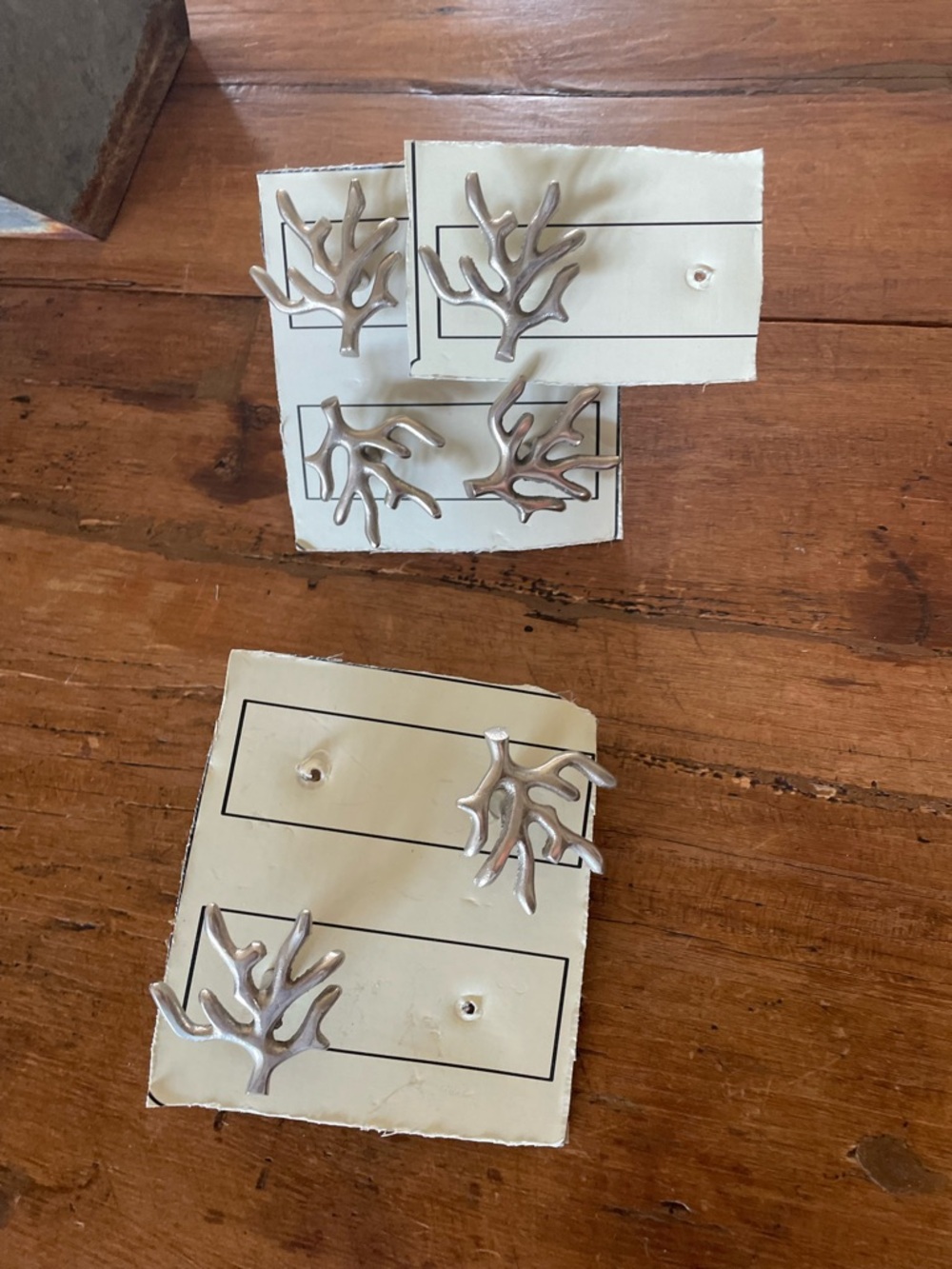 Silver Coral drawer pulls - Decorative Home. Set of 6